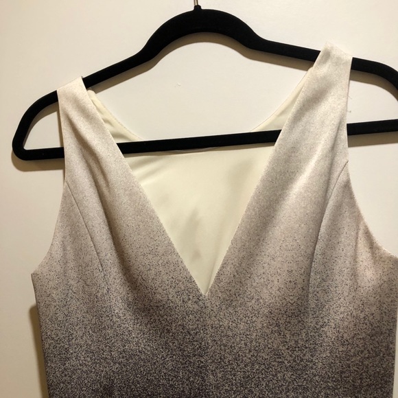 KAREN MILLEN BLACK AND WHITE BALAYAGE SATIN-LIKE TANK DRESS - Picture 10 of 16